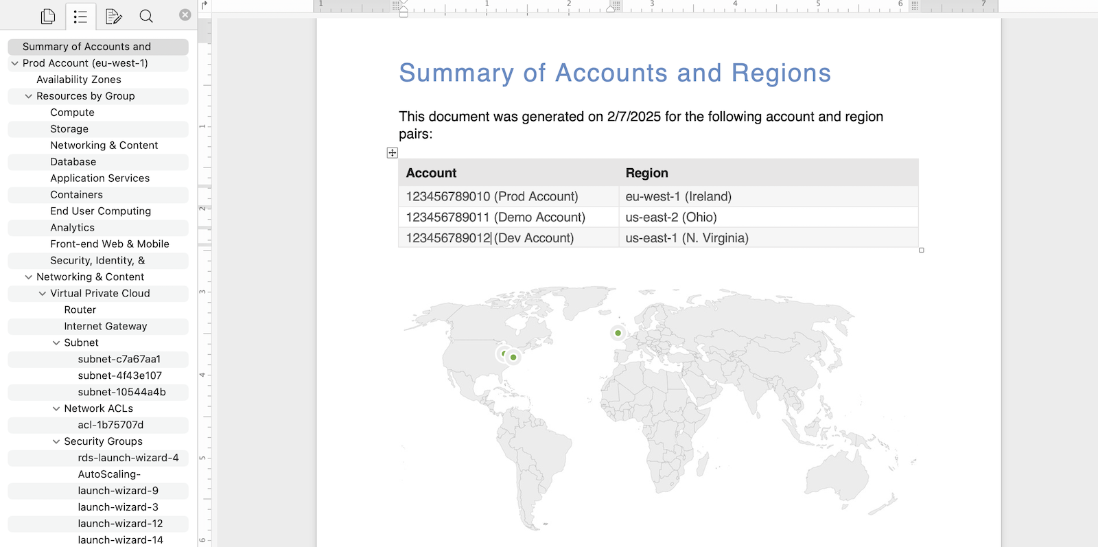 Select multi-regions & accounts